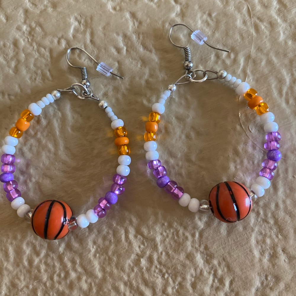 COPY - Phoenix Suns 🏀 Hoop Earrings. Made with L🏀VE!